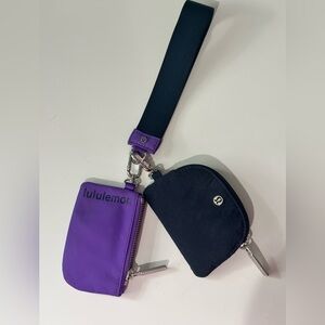 lululemon athletica Purple and Black Wristlet Set